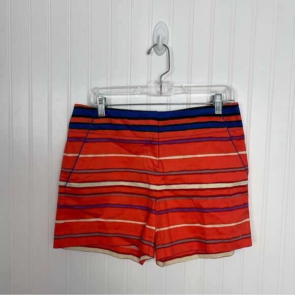 the limited Shorts 6 Women Stripes Multicolor Bright Preppy Casual - Picture 1 of 5